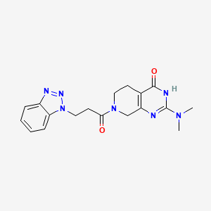 molecular formula C18H21N7O2 B3735645 7-[3-(1H-1,2,3-benzotriazol-1-yl)propanoyl]-2-(dimethylamino)-5,6,7,8-tetrahydropyrido[3,4-d]pyrimidin-4(3H)-one 