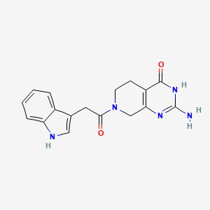 molecular formula C17H17N5O2 B3735646 2-amino-7-(1H-indol-3-ylacetyl)-5,6,7,8-tetrahydropyrido[3,4-d]pyrimidin-4(3H)-one 