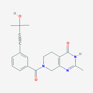 molecular formula C20H21N3O3 B3735659 7-[3-(3-hydroxy-3-methylbut-1-yn-1-yl)benzoyl]-2-methyl-5,6,7,8-tetrahydropyrido[3,4-d]pyrimidin-4(3H)-one 