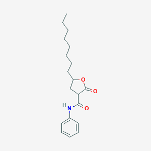 molecular formula C19H27NO3 B373567 5-octyl-2-oxo-N-phenyltetrahydro-3-furancarboxamide 