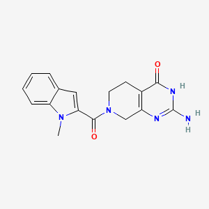molecular formula C17H17N5O2 B3735677 2-amino-7-[(1-methyl-1H-indol-2-yl)carbonyl]-5,6,7,8-tetrahydropyrido[3,4-d]pyrimidin-4(3H)-one 