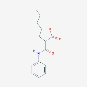 molecular formula C14H17NO3 B373568 2-oxo-N-phenyl-5-propyltetrahydro-3-furancarboxamide 