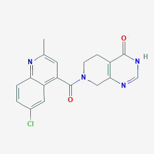 molecular formula C18H15ClN4O2 B3735691 7-[(6-chloro-2-methyl-4-quinolinyl)carbonyl]-5,6,7,8-tetrahydropyrido[3,4-d]pyrimidin-4(3H)-one 