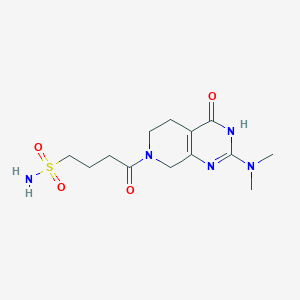 molecular formula C13H21N5O4S B3735698 4-[2-(dimethylamino)-4-oxo-4,5,6,8-tetrahydropyrido[3,4-d]pyrimidin-7(3H)-yl]-4-oxo-1-butanesulfonamide 