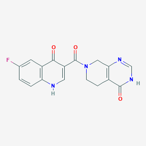 molecular formula C17H13FN4O3 B3735712 7-[(6-fluoro-4-hydroxy-3-quinolinyl)carbonyl]-5,6,7,8-tetrahydropyrido[3,4-d]pyrimidin-4(3H)-one 