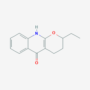 molecular formula C14H15NO2 B373572 2-ethyl-2,3,4,10-tetrahydro-5H-pyrano[2,3-b]quinolin-5-one 