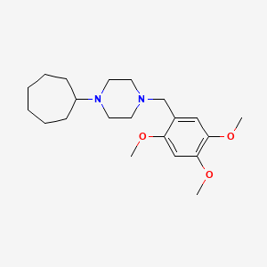 molecular formula C21H34N2O3 B3735729 1-cycloheptyl-4-(2,4,5-trimethoxybenzyl)piperazine 