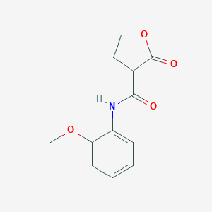 molecular formula C12H13NO4 B373573 N-(2-methoxyphenyl)-2-oxotetrahydro-3-furancarboxamide 