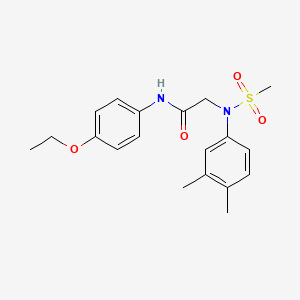 molecular formula C19H24N2O4S B3735733 N~2~-(3,4-dimethylphenyl)-N~1~-(4-ethoxyphenyl)-N~2~-(methylsulfonyl)glycinamide 
