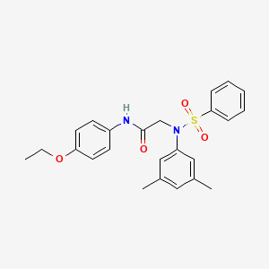 molecular formula C24H26N2O4S B3735751 N~2~-(3,5-dimethylphenyl)-N~1~-(4-ethoxyphenyl)-N~2~-(phenylsulfonyl)glycinamide 