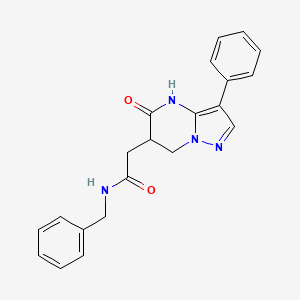 molecular formula C21H20N4O2 B3735758 N-benzyl-2-(5-oxo-3-phenyl-4,5,6,7-tetrahydropyrazolo[1,5-a]pyrimidin-6-yl)acetamide 