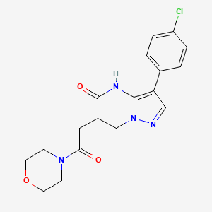 molecular formula C18H19ClN4O3 B3735772 3-(4-chlorophenyl)-6-[2-(4-morpholinyl)-2-oxoethyl]-6,7-dihydropyrazolo[1,5-a]pyrimidin-5(4H)-one 