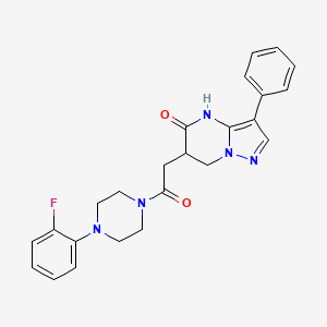 molecular formula C24H24FN5O2 B3735781 6-{2-[4-(2-fluorophenyl)-1-piperazinyl]-2-oxoethyl}-3-phenyl-6,7-dihydropyrazolo[1,5-a]pyrimidin-5(4H)-one 