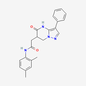 molecular formula C22H22N4O2 B3735804 N-(2,4-dimethylphenyl)-2-(5-oxo-3-phenyl-4,5,6,7-tetrahydropyrazolo[1,5-a]pyrimidin-6-yl)acetamide 