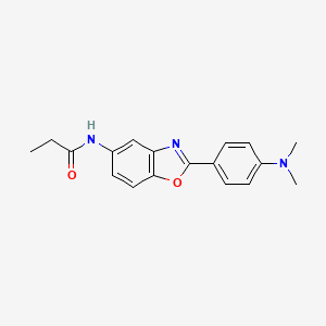 molecular formula C18H19N3O2 B3735835 N-{2-[4-(dimethylamino)phenyl]-1,3-benzoxazol-5-yl}propanamide 