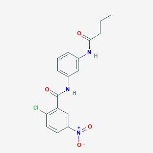 molecular formula C17H16ClN3O4 B3735845 N-[3-(butyrylamino)phenyl]-2-chloro-5-nitrobenzamide 