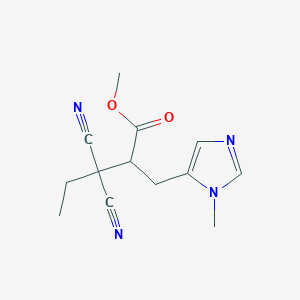 methyl 3,3-dicyano-2-[(1-methyl-1H-imidazol-5-yl)methyl]pentanoate
