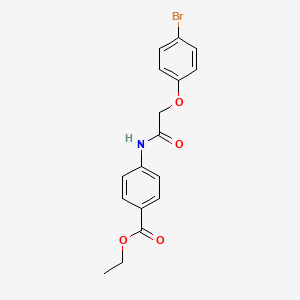 molecular formula C17H16BrNO4 B3735863 ethyl 4-{[(4-bromophenoxy)acetyl]amino}benzoate 