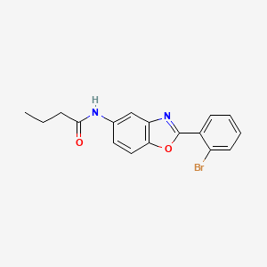 molecular formula C17H15BrN2O2 B3735869 N-[2-(2-bromophenyl)-1,3-benzoxazol-5-yl]butanamide 