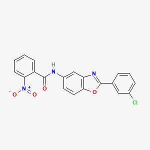 molecular formula C20H12ClN3O4 B3735877 N-[2-(3-chlorophenyl)-1,3-benzoxazol-5-yl]-2-nitrobenzamide 