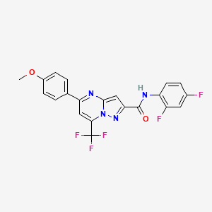 molecular formula C21H13F5N4O2 B3735891 N-(2,4-difluorophenyl)-5-(4-methoxyphenyl)-7-(trifluoromethyl)pyrazolo[1,5-a]pyrimidine-2-carboxamide 