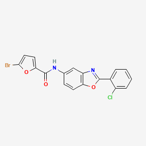 molecular formula C18H10BrClN2O3 B3735895 5-bromo-N-[2-(2-chlorophenyl)-1,3-benzoxazol-5-yl]-2-furamide 