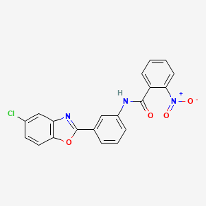molecular formula C20H12ClN3O4 B3735898 N-[3-(5-chloro-1,3-benzoxazol-2-yl)phenyl]-2-nitrobenzamide 