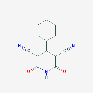 4-Cyclohexyl-2,6-dioxo-3,5-piperidinedicarbonitrile