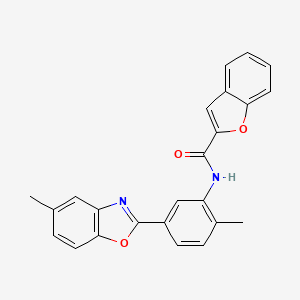 molecular formula C24H18N2O3 B3735901 N-[2-methyl-5-(5-methyl-1,3-benzoxazol-2-yl)phenyl]-1-benzofuran-2-carboxamide 