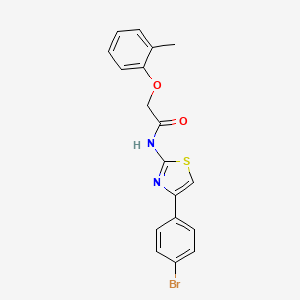 molecular formula C18H15BrN2O2S B3735908 N-[4-(4-bromophenyl)-1,3-thiazol-2-yl]-2-(2-methylphenoxy)acetamide 