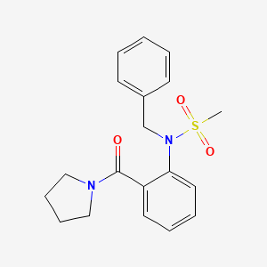 molecular formula C19H22N2O3S B3735916 N-benzyl-N-[2-(1-pyrrolidinylcarbonyl)phenyl]methanesulfonamide 