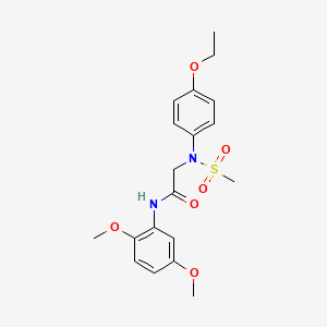 molecular formula C19H24N2O6S B3735927 N~1~-(2,5-dimethoxyphenyl)-N~2~-(4-ethoxyphenyl)-N~2~-(methylsulfonyl)glycinamide 