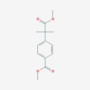 molecular formula C13H16O4 B373594 Methyl 4-(2-methoxy-1,1-dimethyl-2-oxoethyl)benzoate 