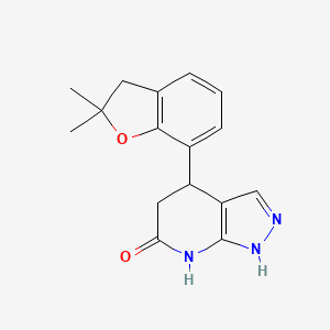 molecular formula C16H17N3O2 B3735974 4-(2,2-dimethyl-2,3-dihydro-1-benzofuran-7-yl)-2,4,5,7-tetrahydro-6H-pyrazolo[3,4-b]pyridin-6-one 