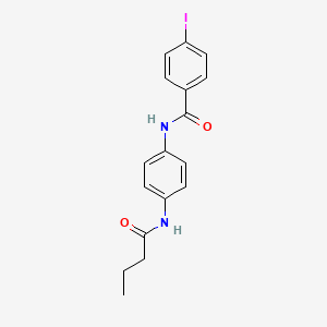 molecular formula C17H17IN2O2 B3735983 N-[4-(butyrylamino)phenyl]-4-iodobenzamide 