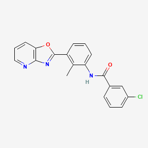 molecular formula C20H14ClN3O2 B3735986 3-chloro-N-(2-methyl-3-[1,3]oxazolo[4,5-b]pyridin-2-ylphenyl)benzamide 