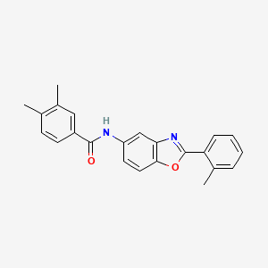 molecular formula C23H20N2O2 B3735993 3,4-dimethyl-N-[2-(2-methylphenyl)-1,3-benzoxazol-5-yl]benzamide 