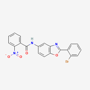 molecular formula C20H12BrN3O4 B3736007 N-[2-(2-bromophenyl)-1,3-benzoxazol-5-yl]-2-nitrobenzamide 