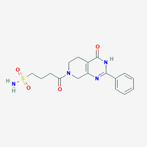 4-oxo-4-(4-oxo-2-phenyl-4,5,6,8-tetrahydropyrido[3,4-d]pyrimidin-7(3H)-yl)butane-1-sulfonamide