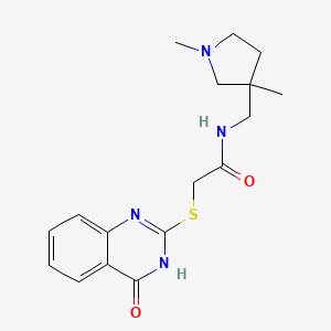 molecular formula C17H22N4O2S B3736043 N-[(1,3-dimethylpyrrolidin-3-yl)methyl]-2-[(4-hydroxyquinazolin-2-yl)thio]acetamide 