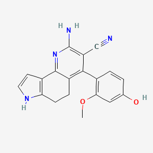 molecular formula C19H16N4O2 B3736062 2-amino-4-(4-hydroxy-2-methoxyphenyl)-6,7-dihydro-5H-pyrrolo[2,3-h]quinoline-3-carbonitrile 