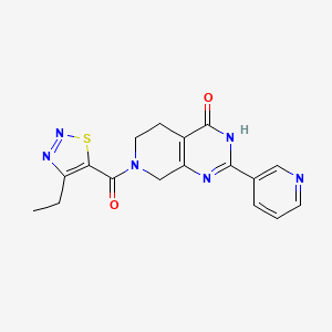 molecular formula C17H16N6O2S B3736066 7-[(4-ethyl-1,2,3-thiadiazol-5-yl)carbonyl]-2-pyridin-3-yl-5,6,7,8-tetrahydropyrido[3,4-d]pyrimidin-4(3H)-one 