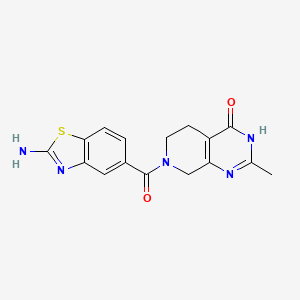 molecular formula C16H15N5O2S B3736074 7-[(2-amino-1,3-benzothiazol-5-yl)carbonyl]-2-methyl-5,6,7,8-tetrahydropyrido[3,4-d]pyrimidin-4(3H)-one 
