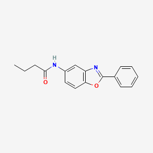 molecular formula C17H16N2O2 B3736116 N-(2-phenyl-1,3-benzoxazol-5-yl)butanamide 