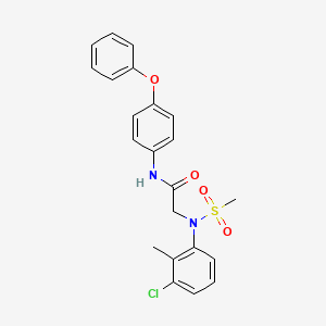 molecular formula C22H21ClN2O4S B3736120 N~2~-(3-chloro-2-methylphenyl)-N~2~-(methylsulfonyl)-N~1~-(4-phenoxyphenyl)glycinamide 