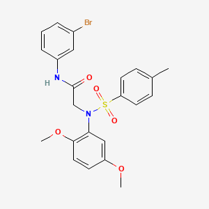 molecular formula C23H23BrN2O5S B3736128 N~1~-(3-bromophenyl)-N~2~-(2,5-dimethoxyphenyl)-N~2~-[(4-methylphenyl)sulfonyl]glycinamide 