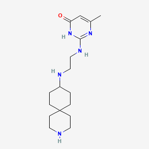 molecular formula C17H29N5O B3736140 2-{[2-(3-azaspiro[5.5]undec-9-ylamino)ethyl]amino}-6-methyl-4(3H)-pyrimidinone hydrochloride 