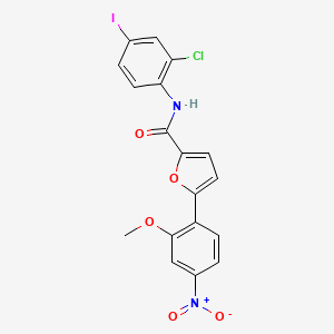 molecular formula C18H12ClIN2O5 B3736148 N-(2-chloro-4-iodophenyl)-5-(2-methoxy-4-nitrophenyl)-2-furamide 