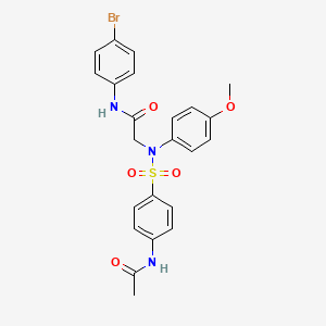 molecular formula C23H22BrN3O5S B3736155 N~2~-{[4-(acetylamino)phenyl]sulfonyl}-N~1~-(4-bromophenyl)-N~2~-(4-methoxyphenyl)glycinamide 