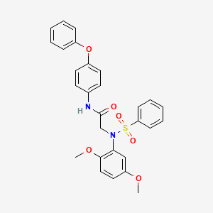 molecular formula C28H26N2O6S B3736158 N~2~-(2,5-dimethoxyphenyl)-N~1~-(4-phenoxyphenyl)-N~2~-(phenylsulfonyl)glycinamide 